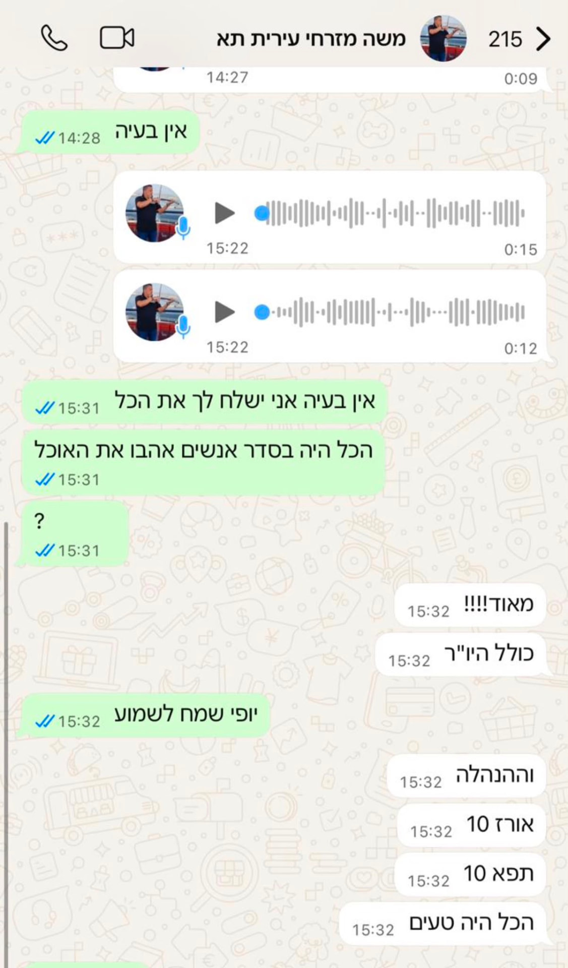 המלצת לקוח בוואטסאפ